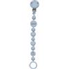 BABY J ART Portaciuccio IN SILICONE,Catenella portaciuccio personalizzata con nome BUBBLE COLORMIX BABYJART,ULTRA LEGGERO,lavabile, sicura per il bambino,compatibile con ciuccio MAM e CHICCO! (GHIACCIO)