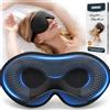 INNELO Mascherina per Dormire Ponderata Migliorata per Uomo e Donna, Comoda Mascherina 3D Traspirante per Alleviare la Pressione, 100% Blocco della Luce, per Dormire Notturno e Viaggi, 130 g, Nero
