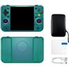 Pumixiy Retro H&held Console di gioco RF40H, schermo IPS da 4 pollici 720P, oltre 18000 giochi integrati, batteria 4000mAh, sistema open source portatile, con WiFi (verde)