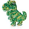NiToy Giocattolo sensoriale in silicone con grande T-Rex con occhio stampato, antistress, antiansia, giocattolo da schiacciare per bambini e adulti