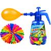 Generico 300 Bombe d'Acqua e Pompa Portatile da 1,5 Litri 300 Palloncini d'Acqua Gavettoni Water Balloons Palloncini Facili da Riempire con Rubinetto Tanica Portatile Riempitore per Palloncini con Serbatoio
