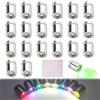 HhBdy Mini luci a LED, 20 pezzi, luce micro LED, illuminazione per casa delle bambole con 20 colle, piccole luci con batteria, adatte per decorare le case delle bambole (Luci Colorate)