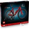 BRICK Flip LEGO 11380 - Bicicletta da corsa con piastrelle stampate, ruote Legorad con pneumatici in gomma, deragliatore posteriore e supporto ruota posteriore come scrivania