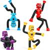 Eryndis 4 Pezzi Giocattolo Robot A Ventosa Telescopica, di ventosa telescopica, giocattolo per robot sensoriale, Spremere Giocatt per Bambini Telescopiche Antistress Gioco Giocattolo Educativo Contro Lo