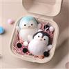 Anboor - Pinguini e squishies (2 pezzi), 7,6 cm, grande pinguino, caramelle, antistress, regalo per feste Kawaii per bambini e adulti (blu e nero)