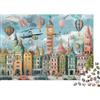 UVTMWVTCUSIQ Vista città puzzle carta 1000 pezzi mongolfiere educativo rompicapo per adulti decorazione parete carta spessa relax 70x50cm/1000pcs