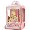 predolo Macchina Acchiappa-Peluche Manuale con 10 Bambole, Macchina Acchiappa-Peluche Elettrica Fai-da-Te per Regali di Compleanno per Bambini, Rosa