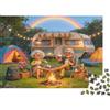 ENOYFHINO Puzzle da 1000 pezzi Coppia di pensionati in campeggio per adulti, giochi educativi, decorazione per la casa, difficile, stimolante, per compleanno di uomini e donne, 38x26 cm/1000 pezzi