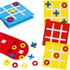 Cossaot 6 Pezzi Tic Tac Mini Bambini, Gioco del Tris in Feltro, Gioco da Tavolo per Bambini e Famiglia, per Regalo di Compleanno Giochi di Viaggio per Adulti Ragazzi (Multicolore)