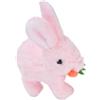 Topiky Coniglio Elettrico di Peluche, Coniglietto Realistico con Salti Ed Effetti Sonori, Coniglio di Peluche Interattivo per Bambini, Simpatico Giocattolo con Carota per Gioco Genitore/Figlio, (PINK)
