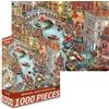 FOPSDGN Puzzle 1000 Pezzi, Canale Affollato - Vivace Panorama Urbano - Puzzle di Grande Formato 70x50 cm per Adulti e Bambini dai 14 Anni in Su