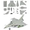 SEBUNAS Modellino Aereo Dassault Rafale Scala 1:72 - Kit di Plastica da Assemblare Senza Colla né Vernice - Modellino Aereo da Caccia Militare Snap Fit per Bambini e Principianti