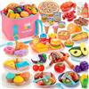 EFOSHM Cucina Giocattolo per Bambini, Accessori Cucina con Cibo Giocattolo e Tagliere Plastica, Gioco di Ruolo in Cucina Bambini, Set Cucina per Bambini dai 3 a 7 Anni