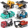 VorPrillynt Macchinine Giocattolos, Camion Giocattolo per Bambini, 6 Pezzi Camion di Costruzione Set, Giocattolo per il Trasporto di Auto, Regalo