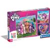 Clementoni - 25322 - Supercolor Puzzle - My Little Pony - 3x48 Pezzi (Include 3 Puzzle Da 48 Pezzi) - Puzzle Bambini 5 Anni, Puzzle Cartoni Animati, Made In Italy
