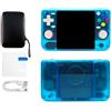 Pumixiy Retro H&held Console di gioco RF40H, schermo IPS da 4 pollici 720P, oltre 18000 giochi integrati, batteria da 4000 mAh, sistema open source portatile, con WiFi (blu)