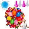Generic 1000 palloncini ad acqua con 4 ugelli di riempimento, gavettoni estivi per bambini età 4-8 8-12, eco-compatibili in lattice per giochi di combattimento con bombe d'acqua, set multicolore per rinfresco