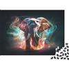 NFGOUEUAGVBk Artistico Colorato Puzzle Elefante 1000 Pezzi Carta Adulti Allenamento Mentale Puzzle elefante Decorazione Casa 52x38cm/1000pcs