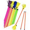 Juggle Dream Neo Flowerstick - Bastone in fibra di vetro, impugnatura in silicone, frange scamosciate, motivo floreale Jonglier (arancione/giallo)