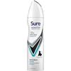 Sure Invisible Aqua Nonstop Protection deodorante spray che protegge da macchie bianche e macchie gialle Anti-traspirante Deodorante aerosol 72h protezione contro sudore e odori 6 x 150 ml