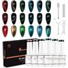 Nicedeco Set Smalto Gel Occhio di Gatto, Smalto Gel Magnetico UV/LED Rimovibile per Nail Art, Manicure e Pedicure, Uso Professionale e Domestico-6 Pezzi x 5ml-Kit54