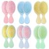 ZMOIVOK 12 mini spazzole districanti da viaggio, con scatola di imballaggio, mini spazzola per la maggior parte dei tipi di capelli, per damigelle d'onore, feste, Natale, calze per riempire i capelli bagnati