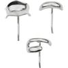 Generico Metal Ponytail Cuff, 3X Buckle Holder Clips, 0.98x1.18 inches Adorable Holders Clip, Fashion Girls Accessories Women, Decorative Metals Hair Cuffs for Ponytail Styling