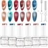 Nicedeco Kit 6 Pezzi da 5ml Smalto Gel Occhio di Gatto Trasparente Marrone Vetro con Magnete - Effetto Cristallo Liquido Lucido, Jelly Traslucida Riflettente UV, Lunga Durata per Salone e Fai-da-Te