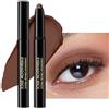 Erinde Matita Ombretto Opaco Marrone Scuro, Stick Ombretto Opaco Impermeabile e a Lunga Durata, Trucco Occhi Liscio e Miscelabile, Vegano, Cruelty-Free #02