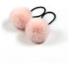 Blausky 5 elastici per capelli con pompon da donna, con pompon da 5 cm, per coda di cavallo, trecce sottili, rosa