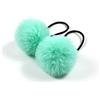 Blausky 5 elastici per capelli con pompon da donna, con pompon da 5 cm, per coda di cavallo, trecce sottili, colore: verde