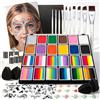 torbers Face Paint Kit Rainbow Split Cake Face Paint Palette