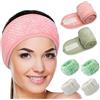 GGUFAY 6 Pezzi Fascia e Polsini Skincare, Fascia Capelli Donna Fascia per Capelli Trucco Regolabile Elasticità Spa Fascia con Magic Tape per Lavare Il Viso Trucco Doccia Massaggi e Sport