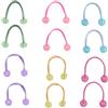 YILANJIN Colorato Anello per capelli, 12 pezzi portacode di cavallo elastici a doppia sfera, multicolore corde per capelli per ragazze, elastici per capelli con palline per donne, ragazze e bambini