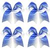 Umibow 4 fermagli per capelli glitterati da 17,8 cm, con strass, grandi fermagli per capelli, nastro scintillante, per coda di cavallo, forcine per donne e ragazze da cheerleader (blu)