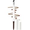Erinde Pennino per eyeliner in gel marrone con pennello, eyeliner girevole per linee e estensioni precise, lunga durata, finitura opaca, consistenza morbida, altamente pigmentata, ideale per
