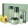 Altherona Set di 6 pezzi Avocado per la cura della pelle per donne e adolescenti - Set per la cura della pelle con detergente per il viso, toner, siero, lozione, crema viso e crema per gli occhi, confezione
