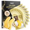 CharmChic Maschera Occhiaie 24 Paia, Maschera Occhi Idratante e Rinfrescante, Eye Mask Anti Borse e Occhiaie, Patch Occhi Uomo e Donna, Set Patch Occhi per Contorno Occhi Luminoso, Oro