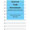CREATESPACE Guitar Tab Notebook: 6 string guitar TAB paper