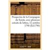 HACHETTE LIVRE-BNF Nouveau prospectus de la Compagnie du Scioto, avec plusieurs extraits de lettres, 12 octobre 1790