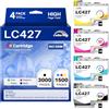 colorfly LC427 Cartucce Compatibili per Brother LC427 LC-427XL LC-427XLVAL Value Pack per Brother MFC-J5955DW MFC-J6955DW HL-J6010DW MFC-J6957DW MFC-J6959DW (1 Nero, 1 Ciano, 1 Magenta, 1 Giallo)