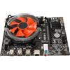 Yunir Set Scheda Madre X79, DDR3 8G E5 2420 CPU 6 12 Thread PCB Scheda Madre CPU Combinata, con Ventola Doppia Spia, per PC