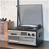 Generic Giradischi in vinile Bluetooth 10 in 1, lettore CD, supporto 33/45/78/velocità, altoparlanti integrati, pannello di controllo multifunzionale, per intrattenimento/ufficio/camera da letto