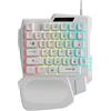 Uonguon Tastiera da gioco RGB, Tastiera a una mano, Tastiera professionale per giochi, Tastiera per computer, Tastiera per giochi mobili, Tastiera per giochi per telefono, Tastiera RGB, Gamepad a mano