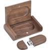 HOZYALE Chiavetta USB 16 GB in legno USB 2.0 Flash Drive Drive Memory Stick con scatola di legno, chiavetta per matrimonio, amici, famiglia