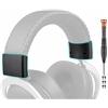 SOULWIT Slider Laterale per Archetto per Logitech G PRO X Gioco Cuffie, Kit di Riparazione con Cappucci Terminali di Ricambio - Nero