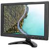 Yunseity Monitor LCD HD da 10,1 Pollici, Ingresso HDMI/VGA/AV, Supporto 1080P (Spina UE)