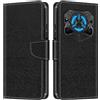 Shantime Custodia Portafoglio in Pelle Compatibile con Doogee Blade 20 Play 5G, Cover Colorata Flip con Portacarte, Chiusura Magnetica Protettiva(Nero)