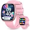 AIMIUVEI Smartwatch Bambini, Orologio Smartwatch Bambini con 100+ Sportive Contapassi Sveglia Sonno IP68 Impermeabile Android iOS, Smartwatch Ragazza e Ragazzo per 5-16 Anni Regalo, Rosa