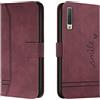 Lihondar Cover per Samsung Galaxy A7 2018 / A750, Custodia Samsung A7 2018 / A750 Portafoglio, Flip Libro Wallet Case Custodia in Pelle PU Premium, Slot per Schede, con Magnetica a Scatto (Rosso)